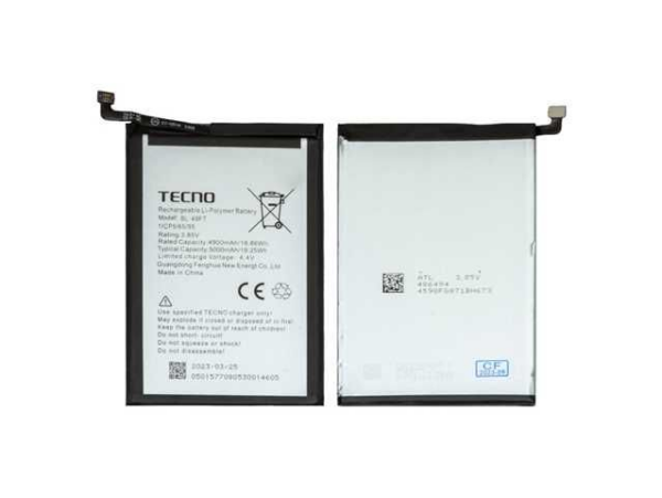 BATERIA TECNO BL-49FT SPARK 6 GO / GO 2022 / SPARK 7 / SPARK 8C / CAMON 15 / POP 4 / POP 4 PRO/POP 5 LTE / 8P